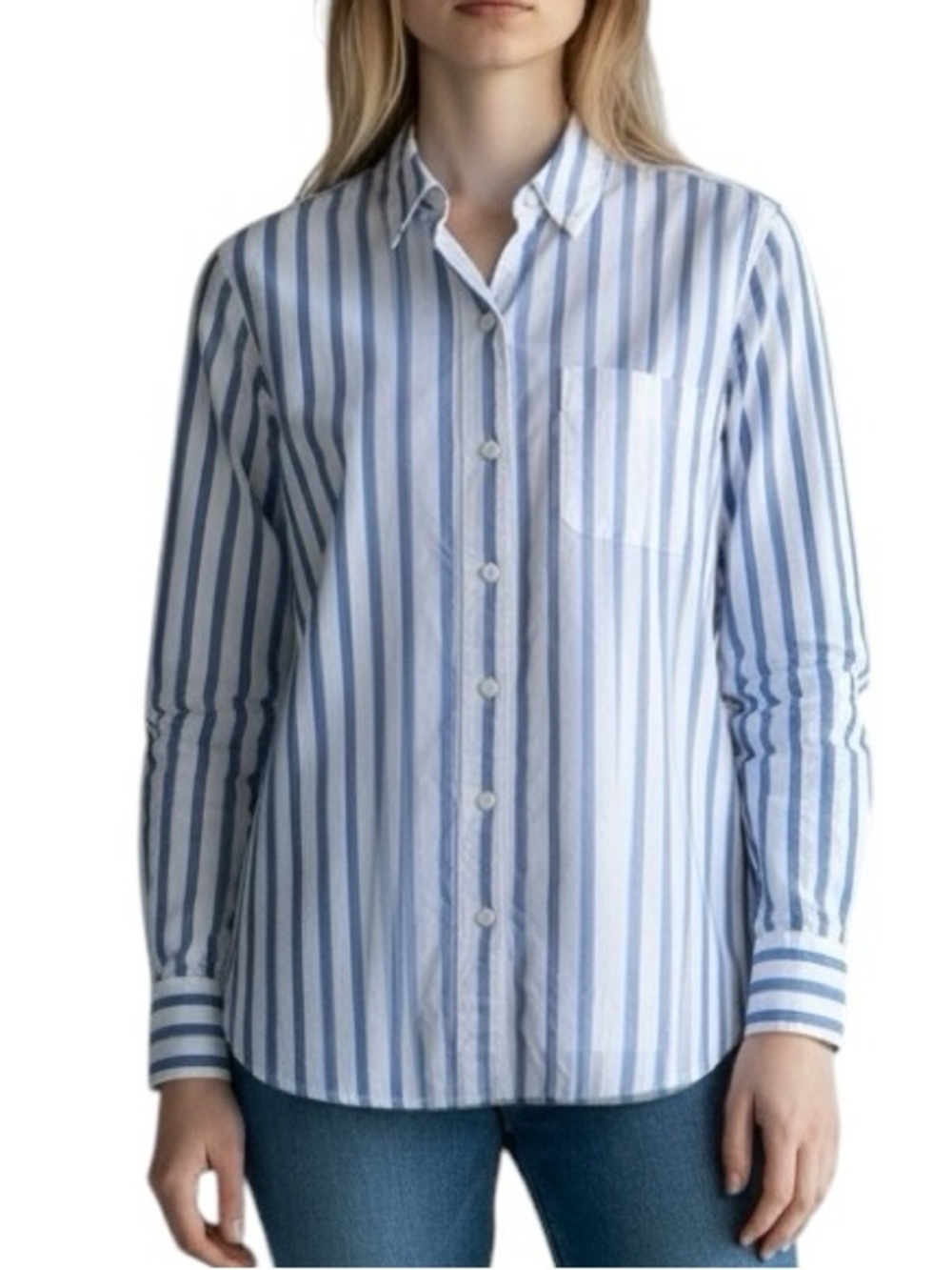 Equipment cotton striped button down long sleeve shirt Sz S excellent condition